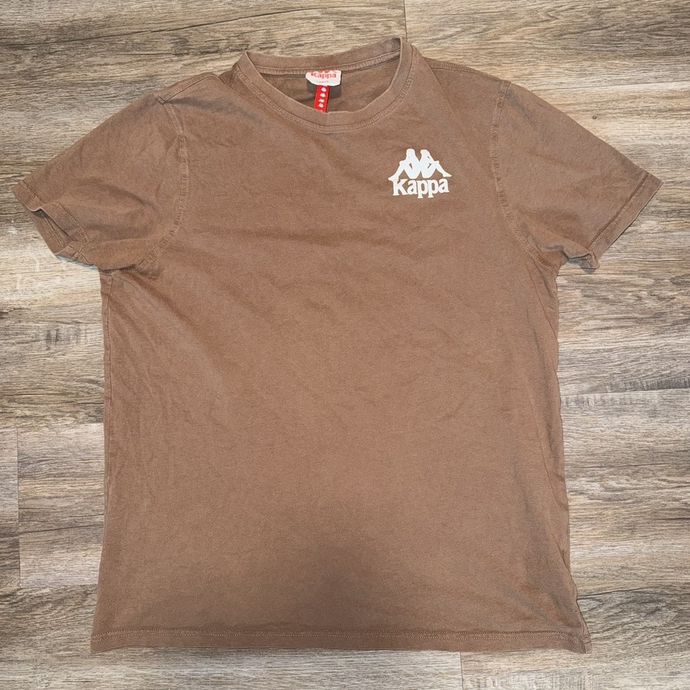 Kappa Brown Cotton Crew Neck Short Sleeve Shirt Mens Large Official Apparel